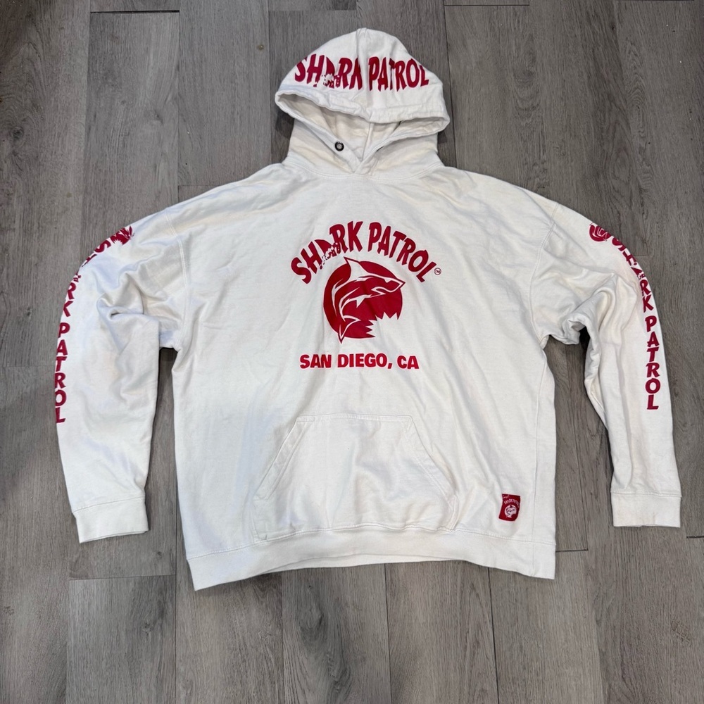 San Diego Pullover Hoodie - White/Red
